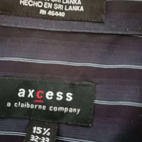 Men's Axcess by Claiborne black dress shirt - Picture 3 of 3